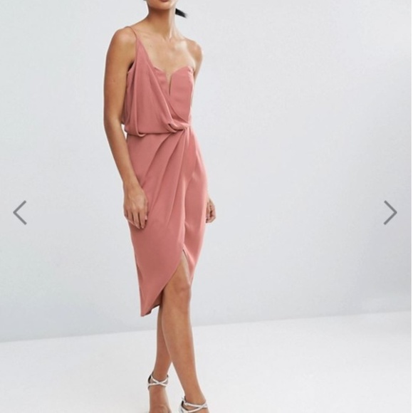 dusky pink dress asos